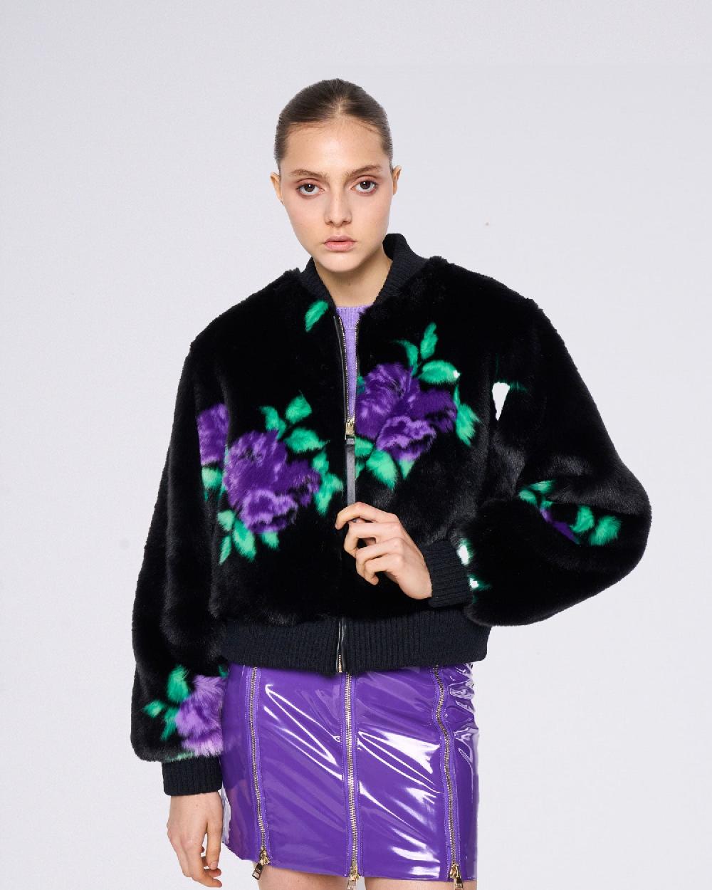 Silvian Heach Pelliccia ecologica a fiori Hotsell