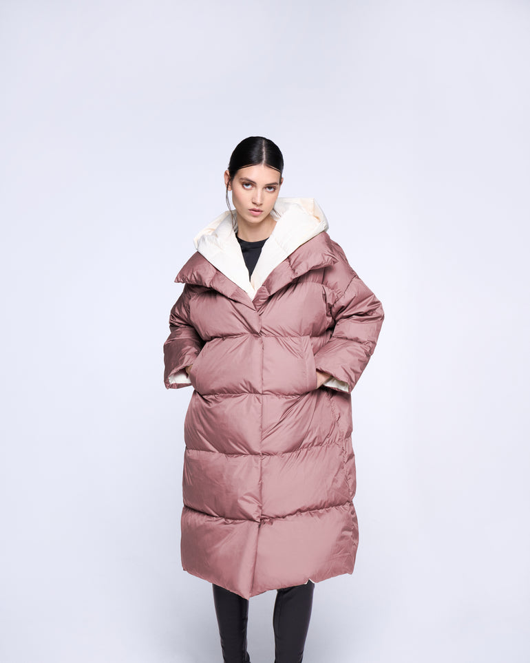 Silvian Heach Piumino lungo con collo ampio Shopping Online