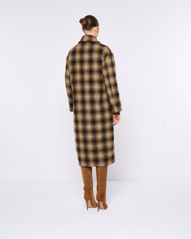Silvian Heach Cappotto doppiopetto a quadri In Linea