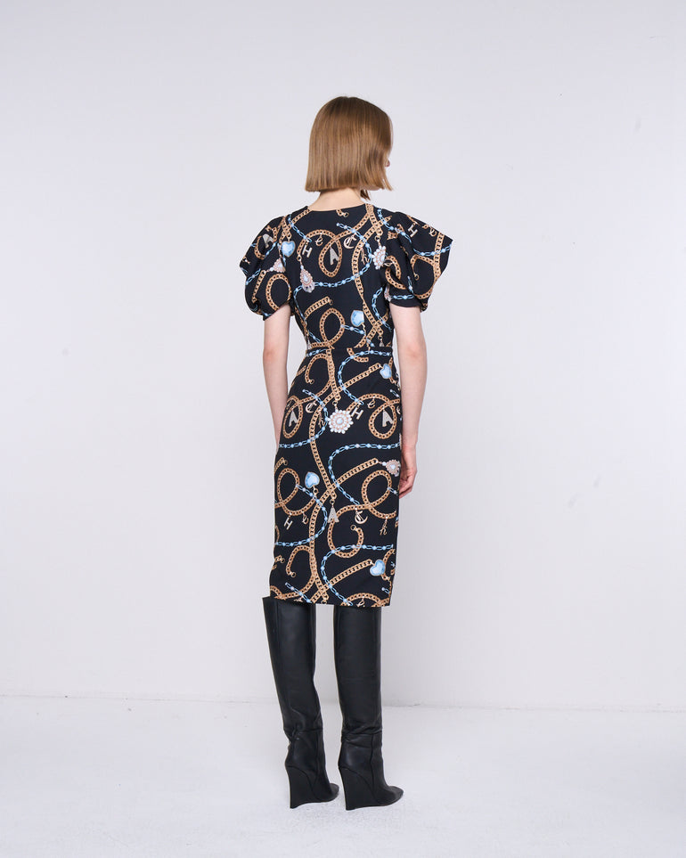 Silvian Heach Abito midi a fantasia Fino Al -60%