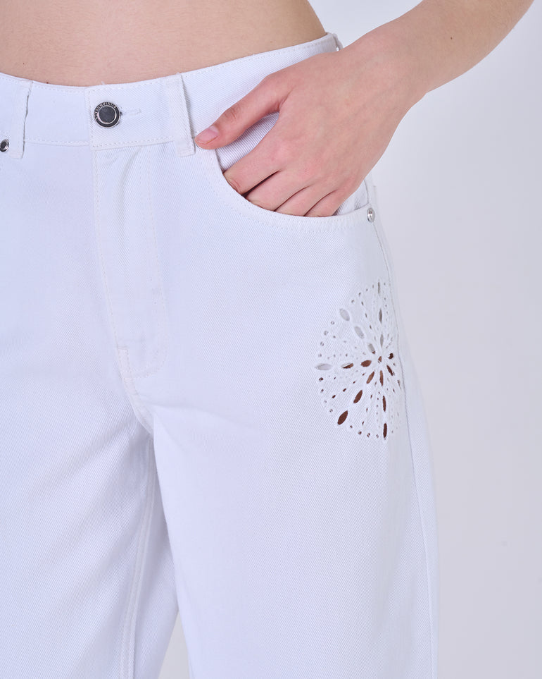 Silvian Heach Jeans con ricami traforati Offerta