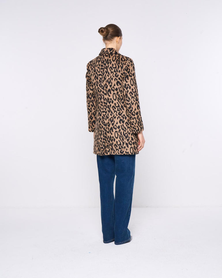 Silvian Heach Cappotto monopetto leopardato I Più Venduti