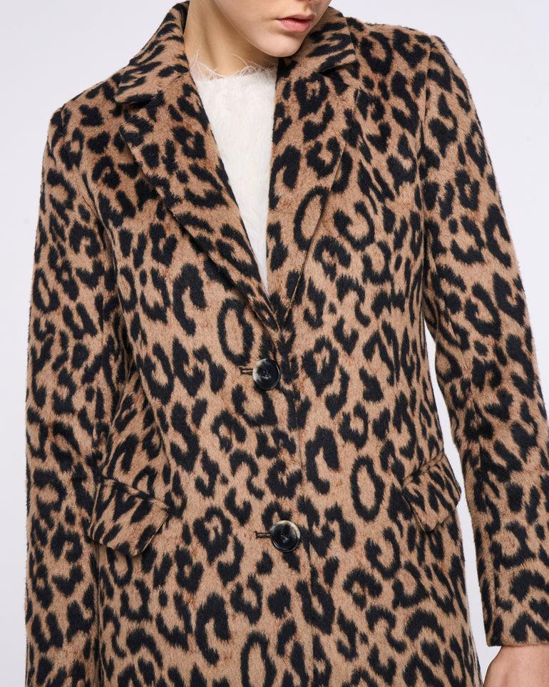 Silvian Heach Cappotto monopetto leopardato I Più Venduti
