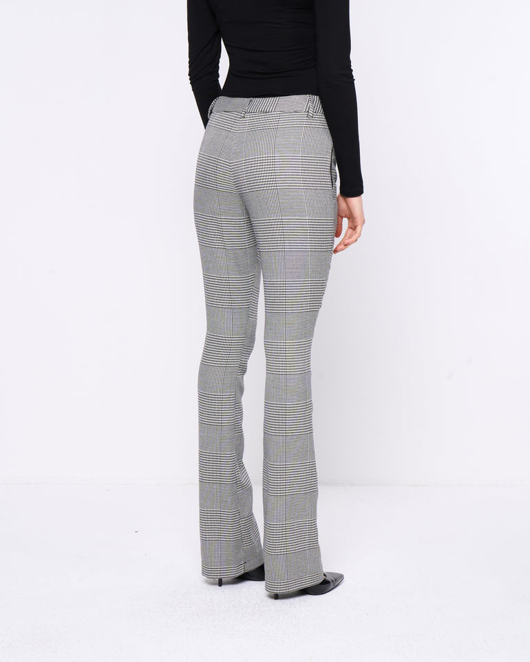 Silvian Heach Pantaloni flare a quadri Presa