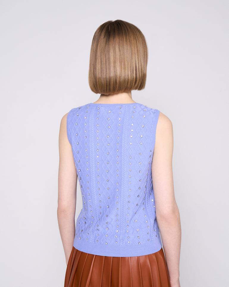 Silvian Heach Canotta con strass Saldi Di Fabbrica