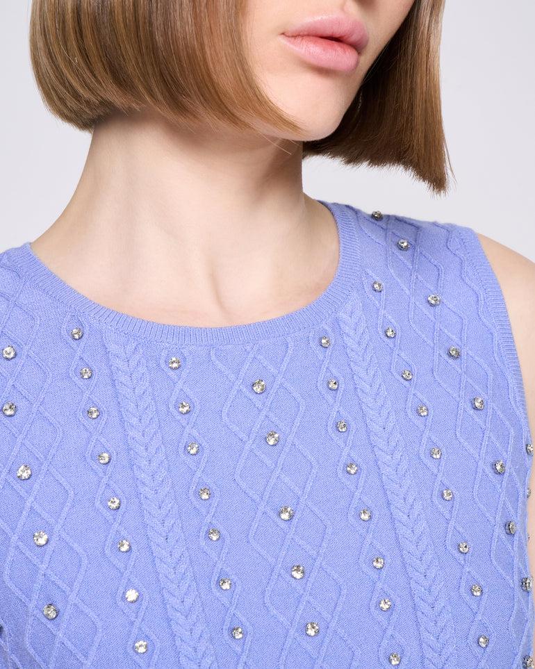 Silvian Heach Canotta con strass Saldi Di Fabbrica