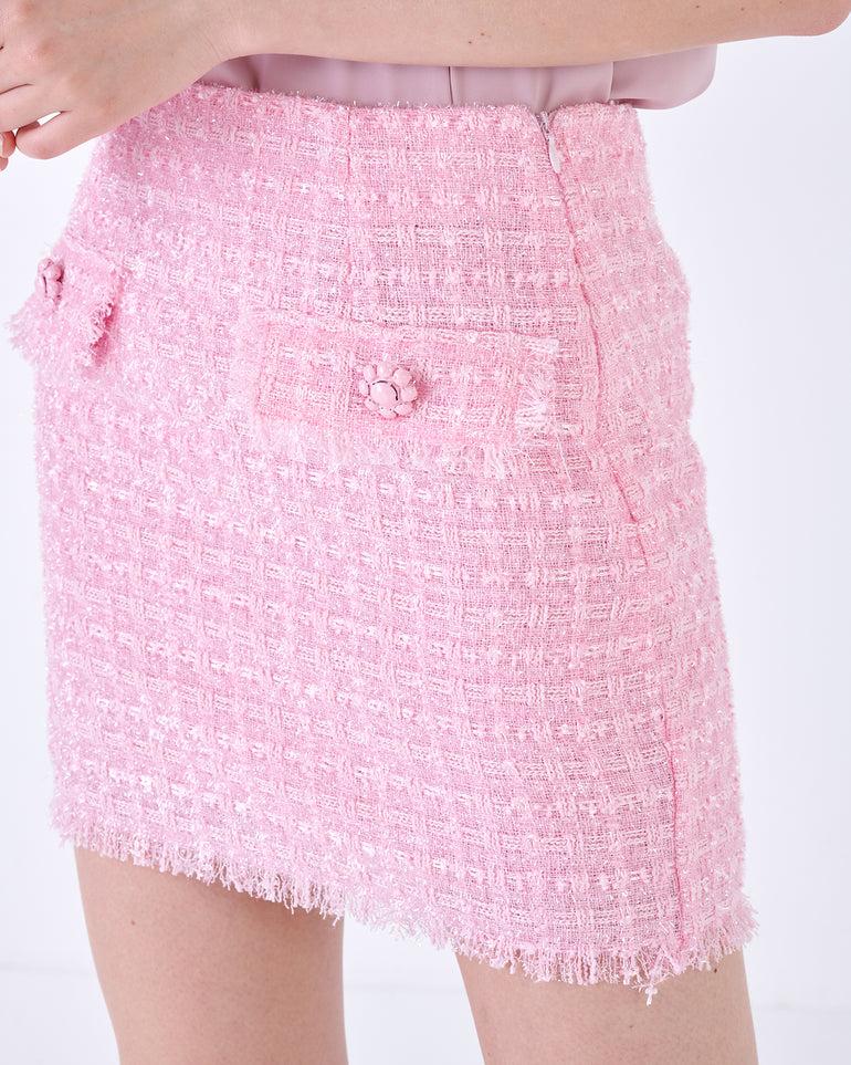 Silvian Heach Minigonna in bouclé con frange Fino al 55% di sconto