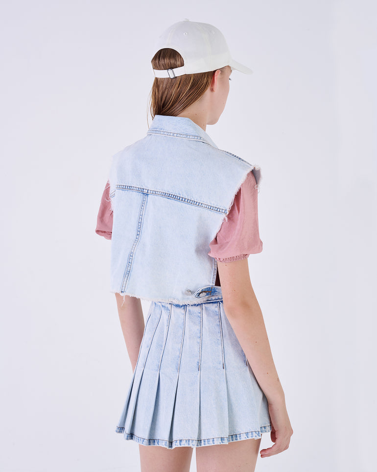 Silvian Heach Gilet in denim 50% di sconto con spedizione gratuita
