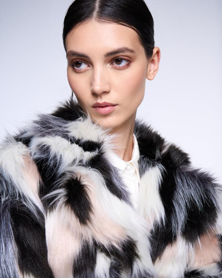 Silvian Heach Pelliccia faux fur multicolor Comprare a buon mercato