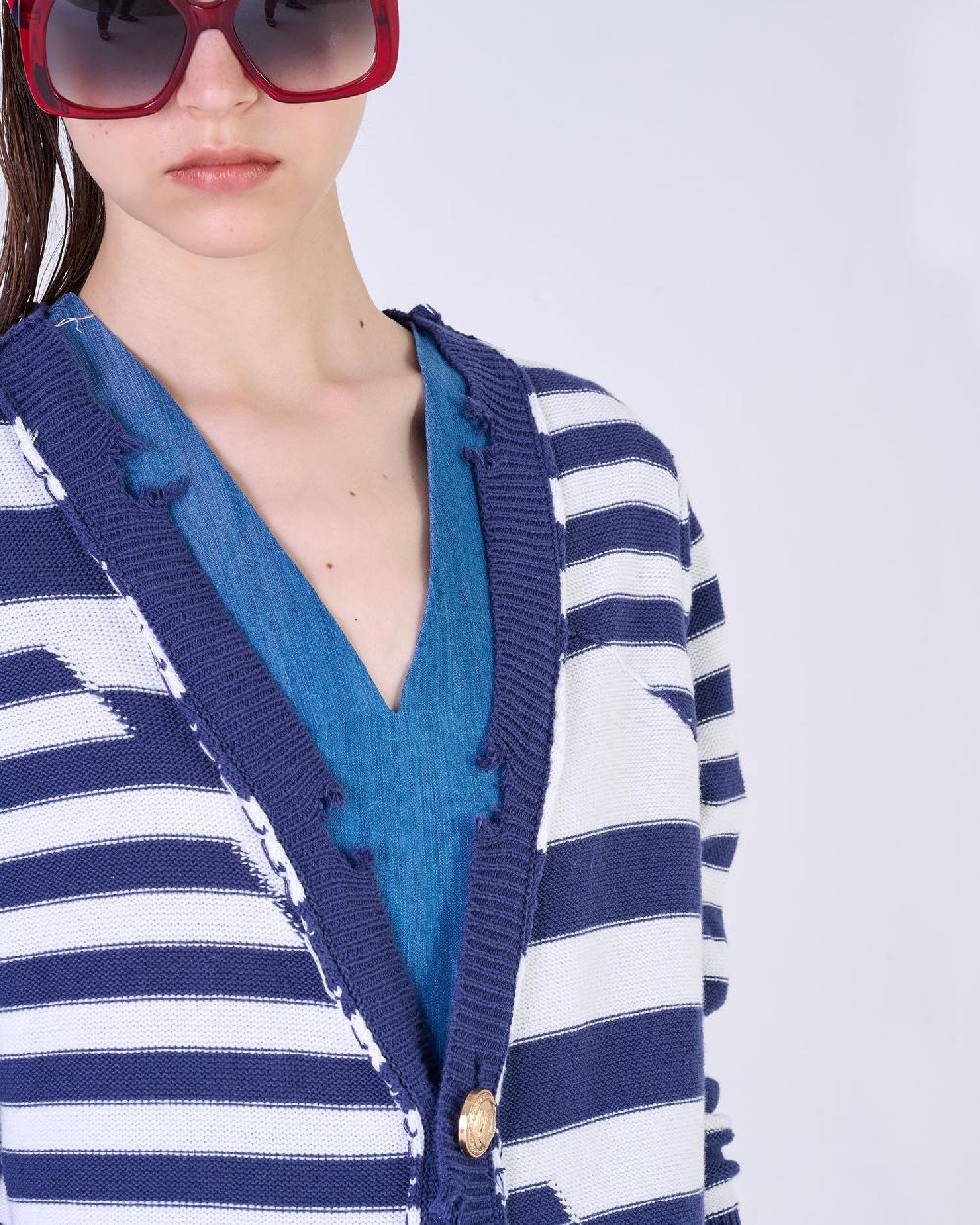 Silvian Heach Cardigan lungo a righe Comprare a buon mercato