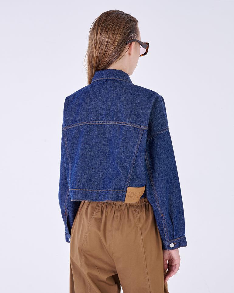Silvian Heach Giacca cropped in denim Offerta San Valentino