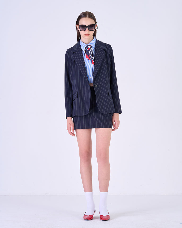 Silvian Heach Blazer monopetto gessato Vendita calda