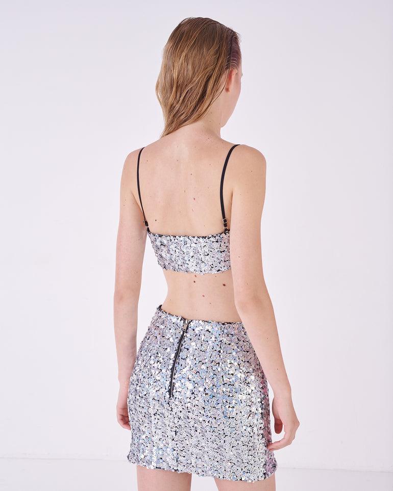Silvian Heach Top crop con paillettes Offerta speciale della fabbrica