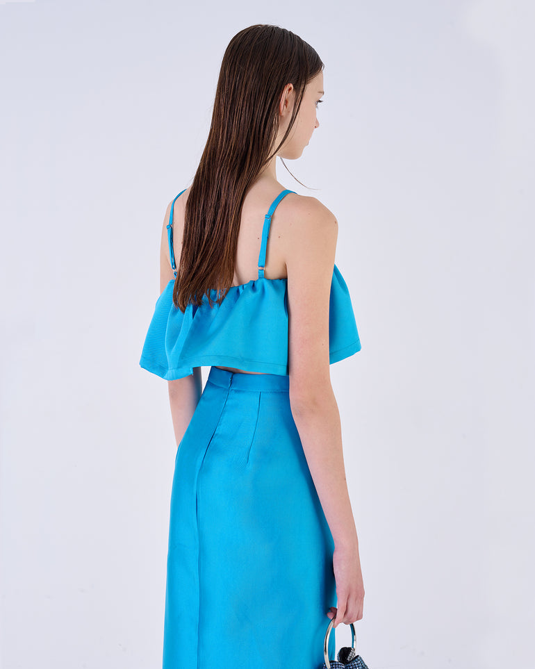Silvian Heach Top crop con balza 50% di sconto per tempo limitato