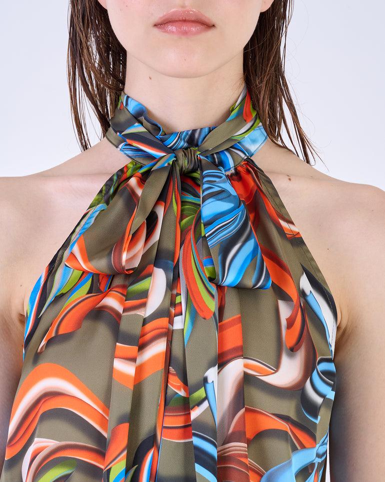 Silvian Heach Top stampato con scollo all'americana Italia
