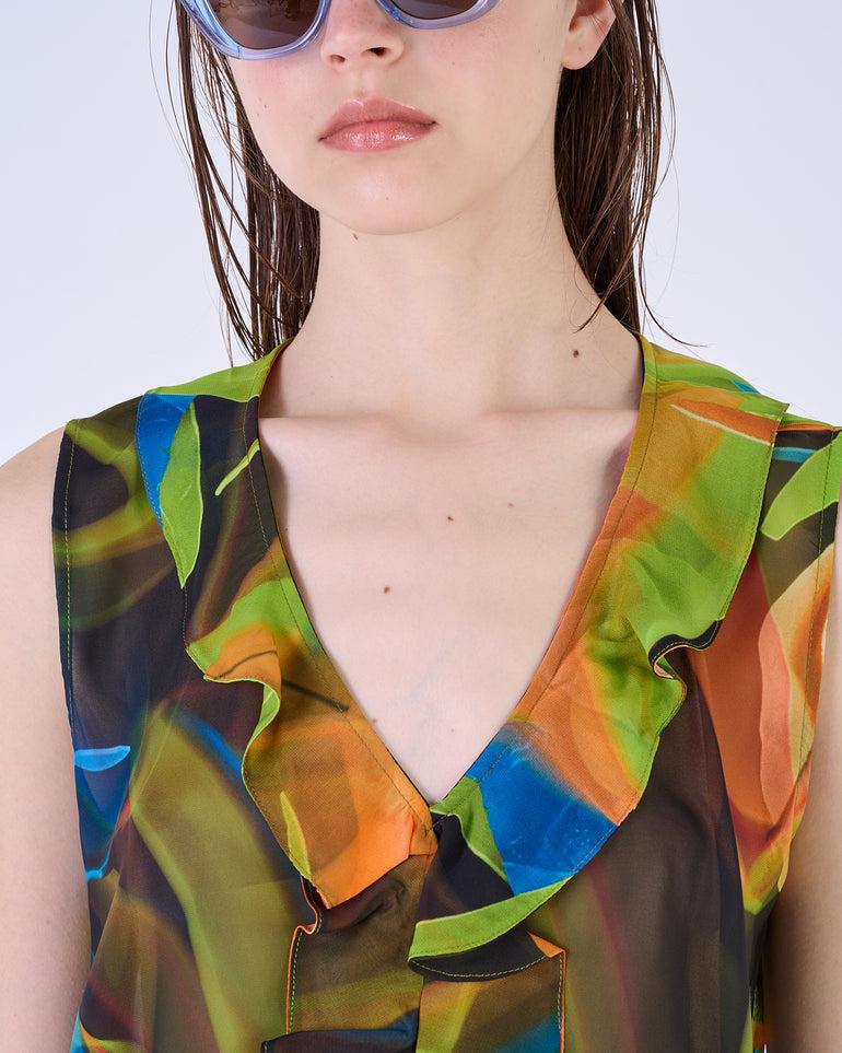 Silvian Heach Top a fantasia con volant In Linea