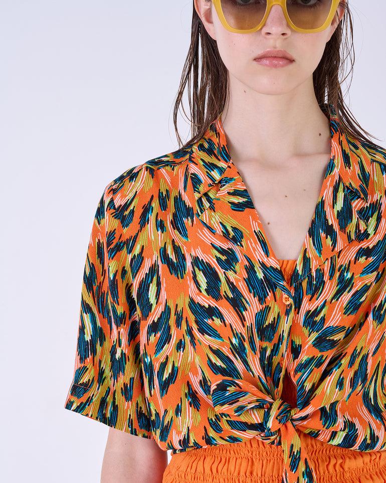 Silvian Heach Camicia cropped maculata Spedizione Gratuita