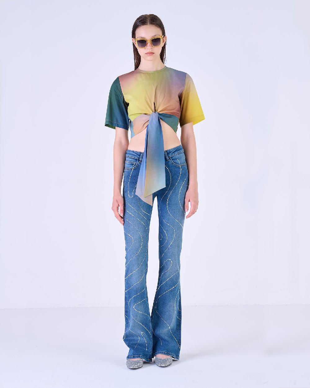 Silvian Heach T-Shirt crop multicolor Consegna Veloce