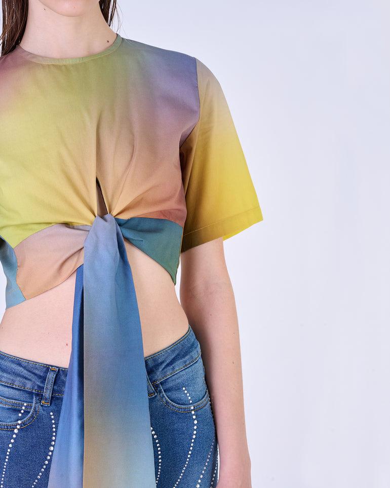 Silvian Heach T-Shirt crop multicolor Consegna Veloce