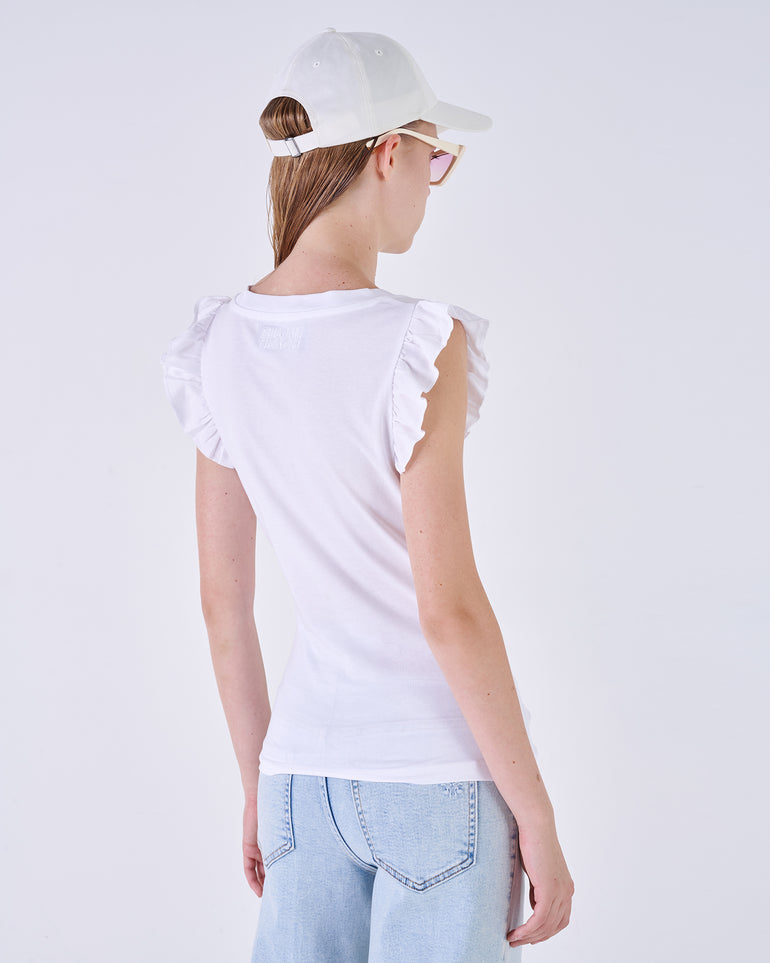 Silvian Heach Canotta con ruches Fino Al -60%