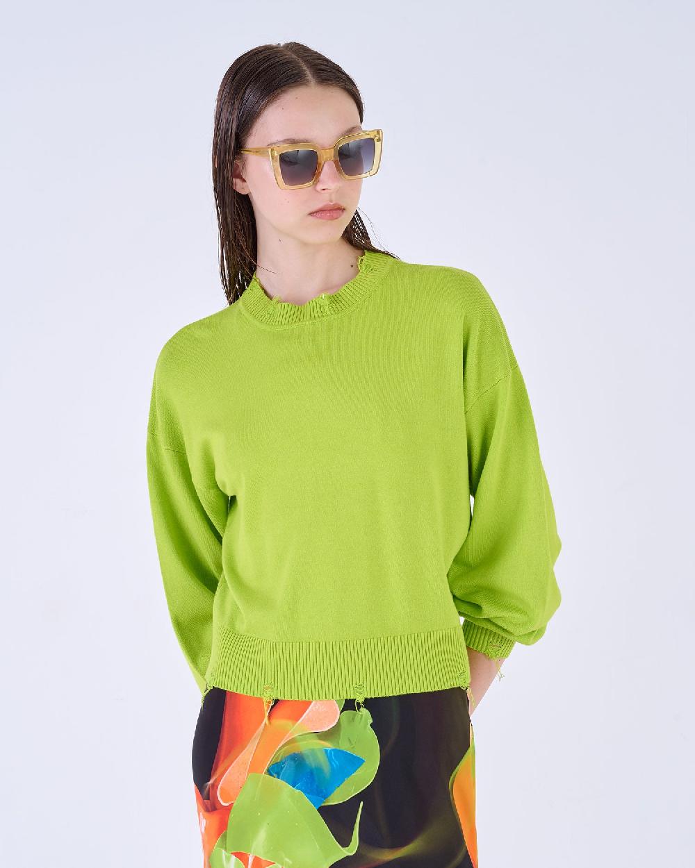 Silvian Heach Maglia con orli sfrangiati Flash Sale