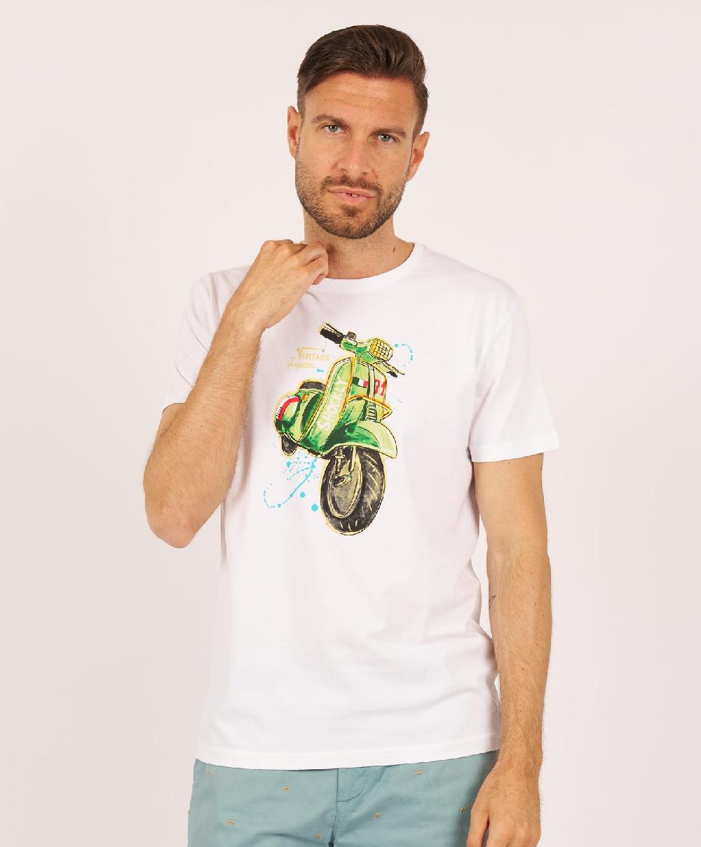 Shockly T-SHIRT-VESPA White Nuova