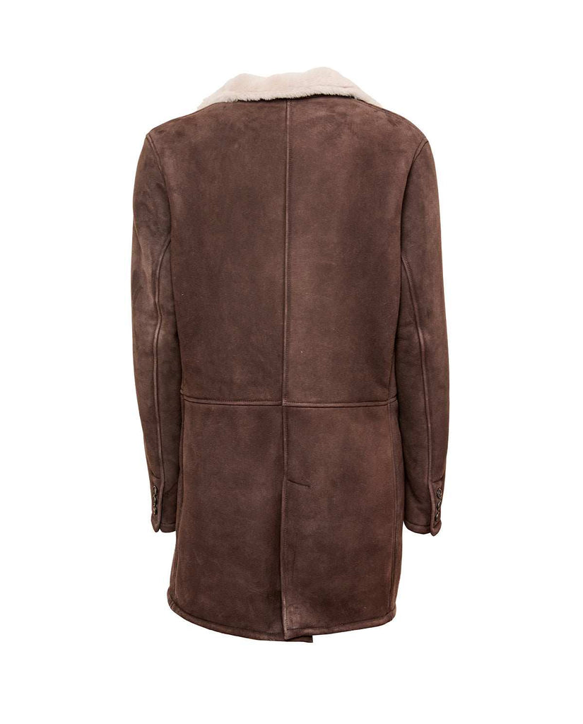 Stewart CLIFF-COAT REGULAR SHEARLING SUEDE IRONED LAMB Presa