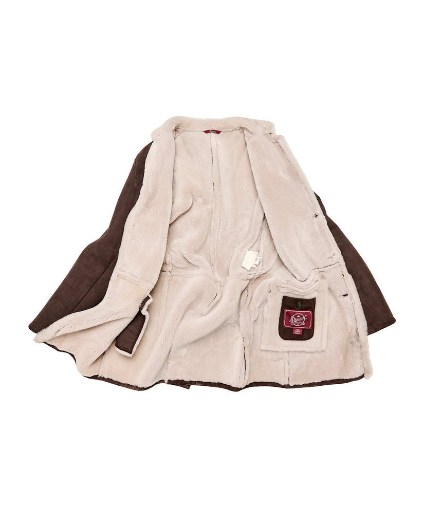 Stewart CLIFF-COAT REGULAR SHEARLING SUEDE IRONED LAMB Presa