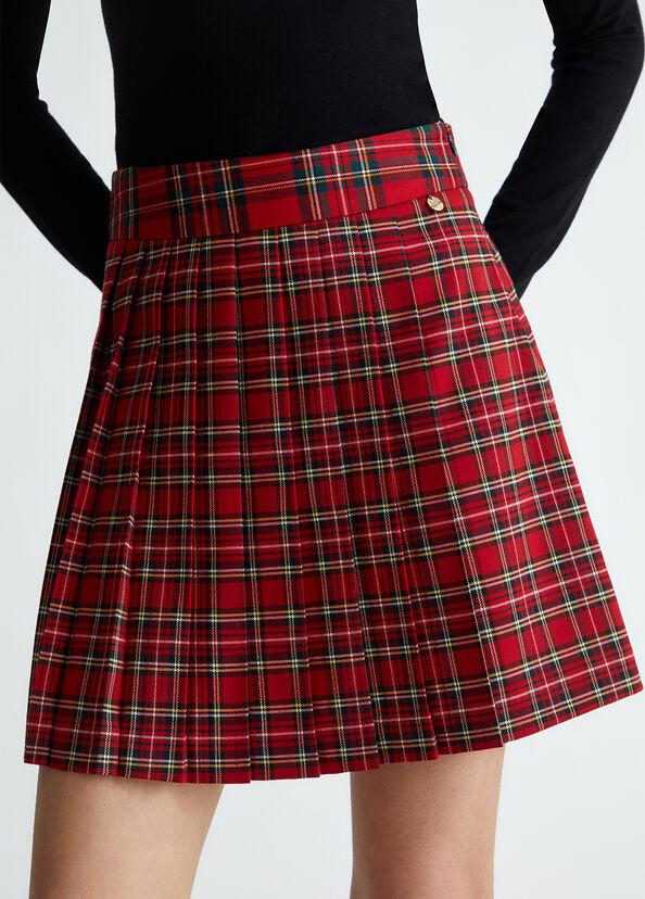 Liu Jo Minigonna a pieghe in tartan Spedizione Gratuita