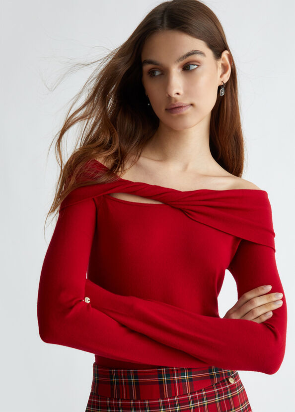 Liu Jo Body rosso con cut-out Soddisfazione Garantita