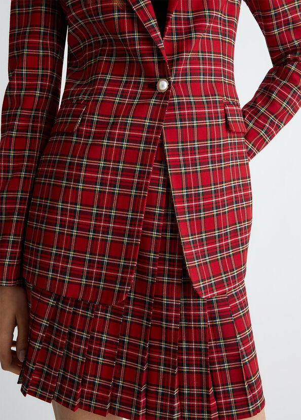 Liu Jo Blazer in tartan rosso Consegna Veloce