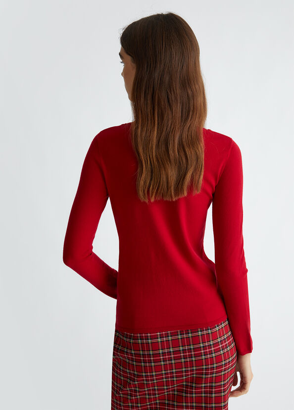 Liu Jo Maglia rossa con cut-out Shopping Online