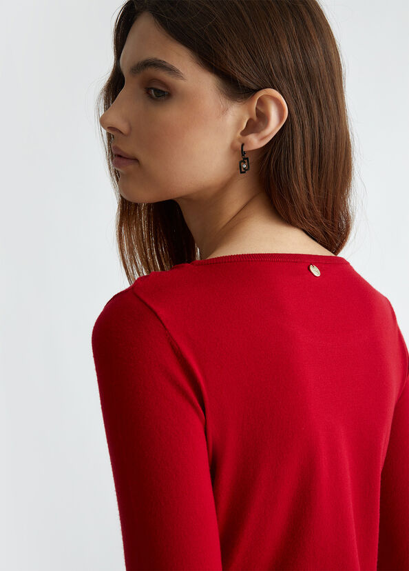 Liu Jo Maglia rossa con cut-out Shopping Online