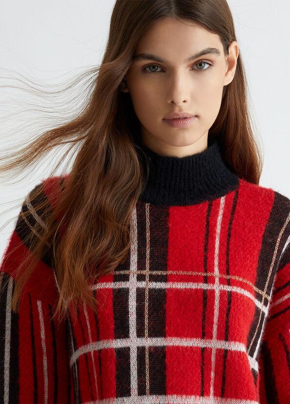 Liu Jo Pullover in tartan rosso Novità
