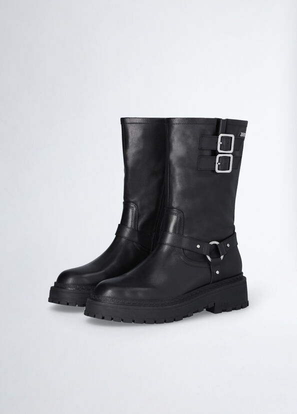 Liu Jo Biker boots in pelle Saldi Di Fabbrica