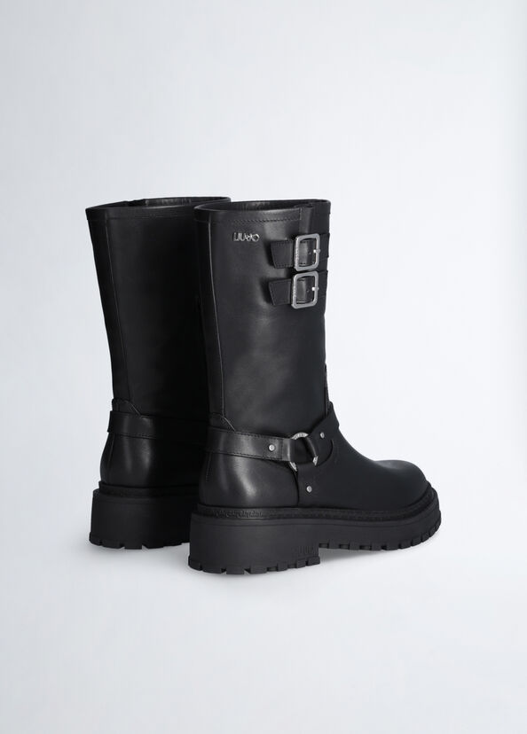 Liu Jo Biker boots in pelle Saldi Di Fabbrica