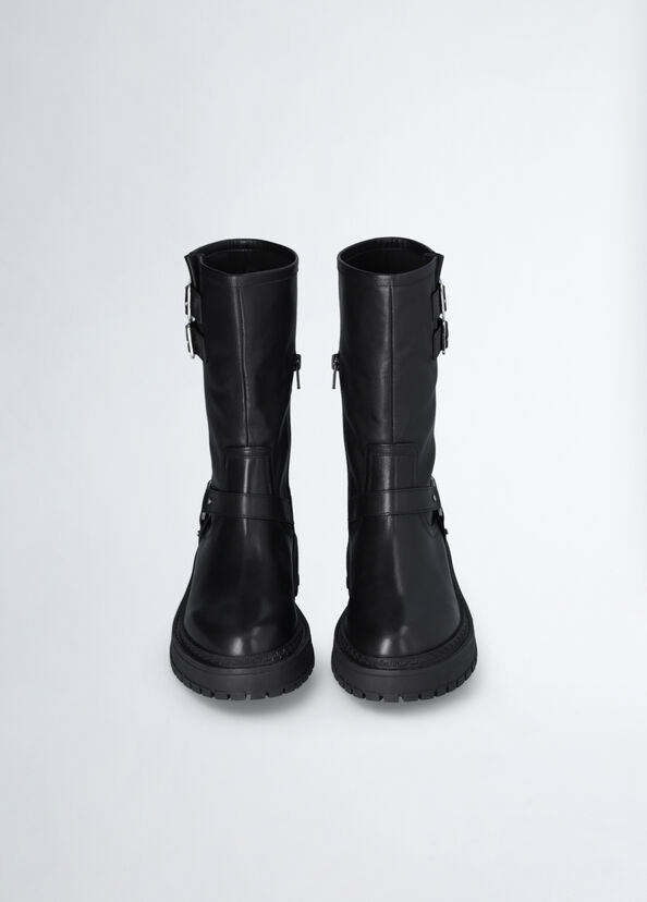 Liu Jo Biker boots in pelle Saldi Di Fabbrica