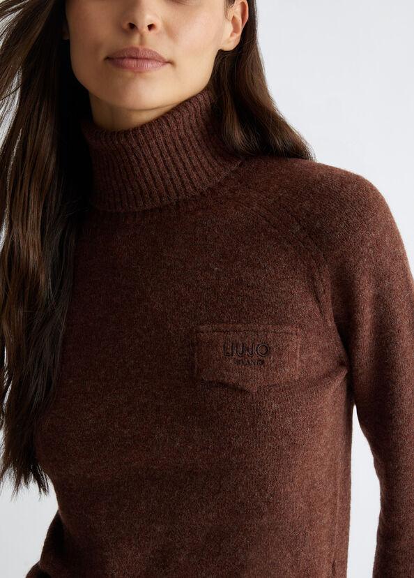 Liu Jo Dolcevita in misto lana con logo Offerte