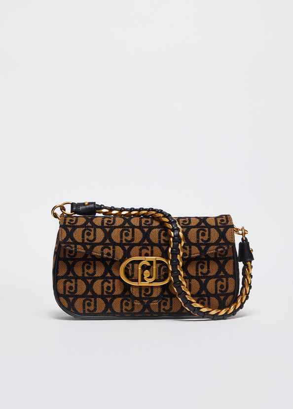 Liu Jo Borsa a spalla jacquard con logo Sconto