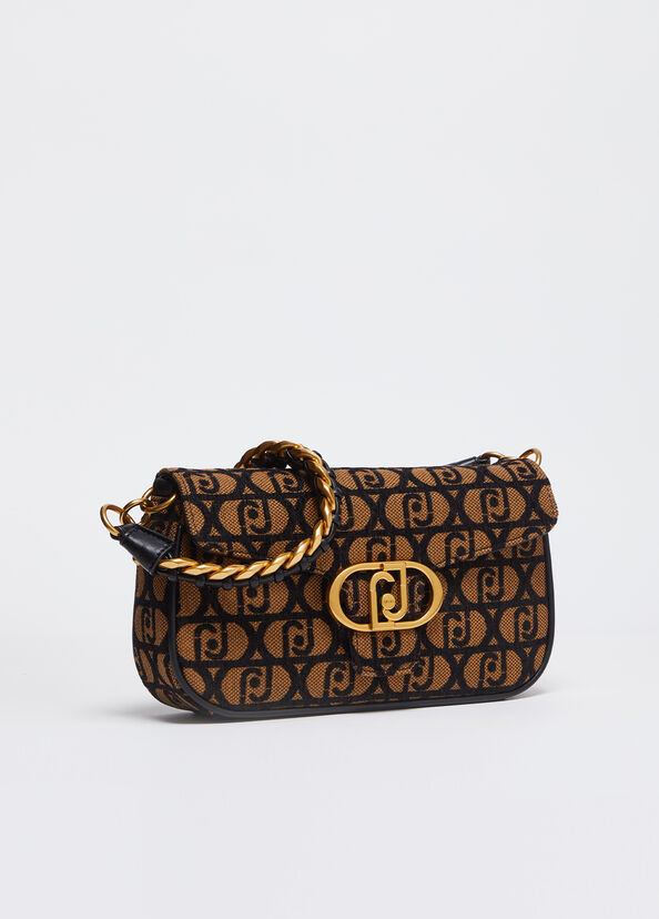Liu Jo Borsa a spalla jacquard con logo Sconto