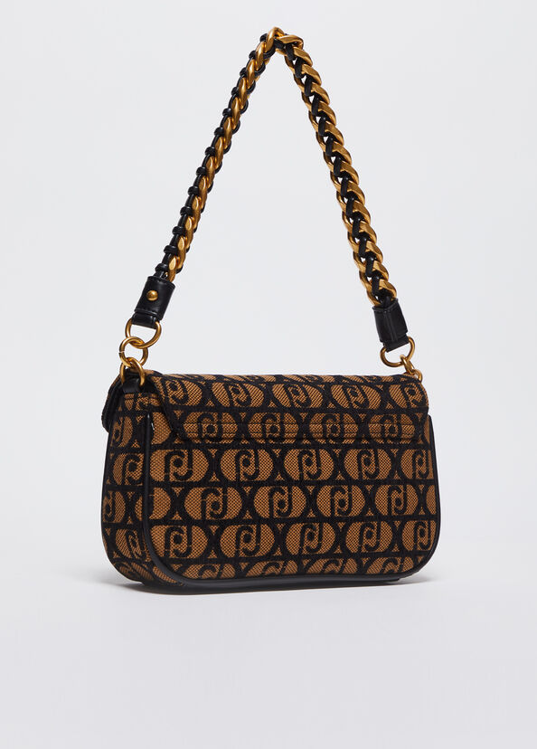 Liu Jo Borsa a spalla jacquard con logo Sconto