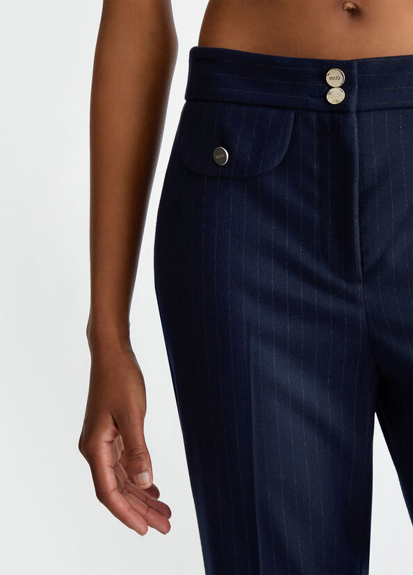 Liu Jo Pantaloni in flanella gessata Vendita