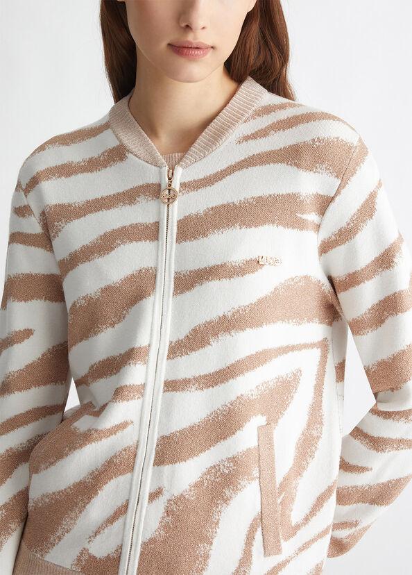 Liu Jo Cardigan jacquard con zip Italia