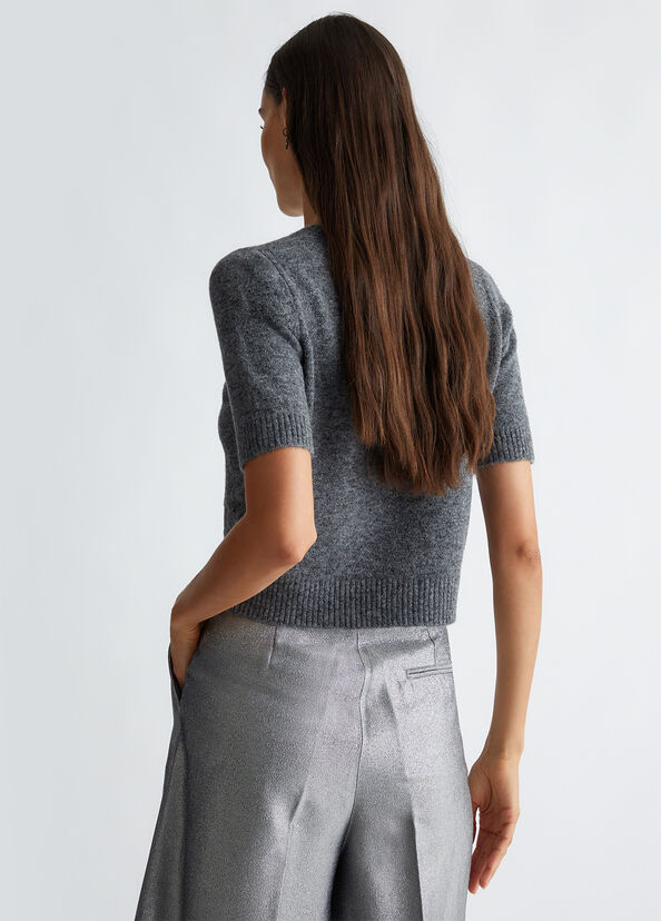 Liu Jo T-shirt in misto lana e alpaca Qualità