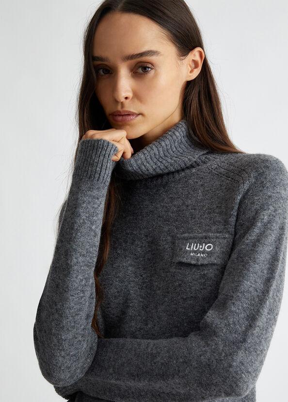 Liu Jo Dolcevita in misto lana con logo Promozione Limitata
