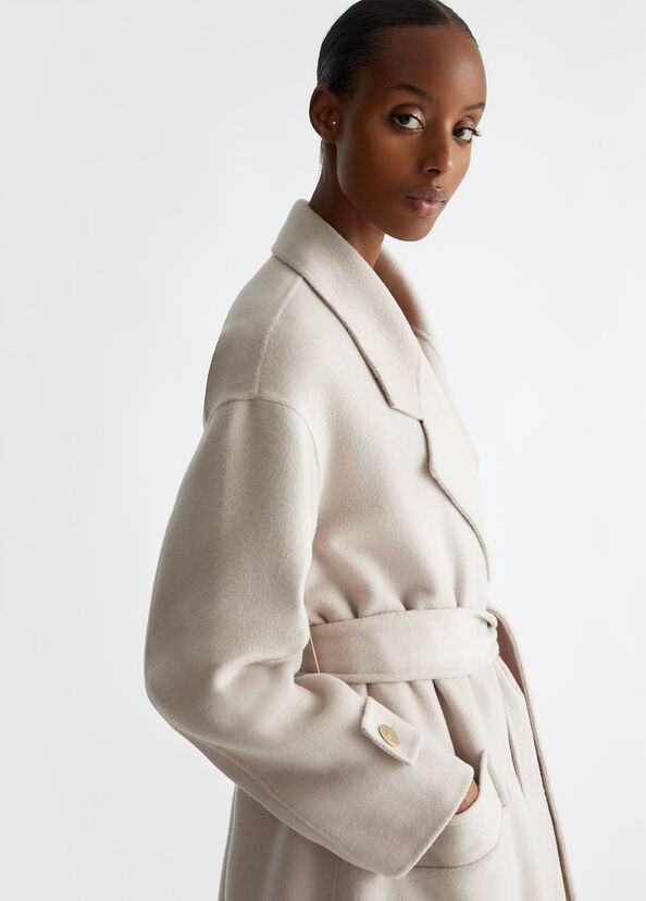 Liu Jo Cappotto in misto lana con cintura Shopping Online