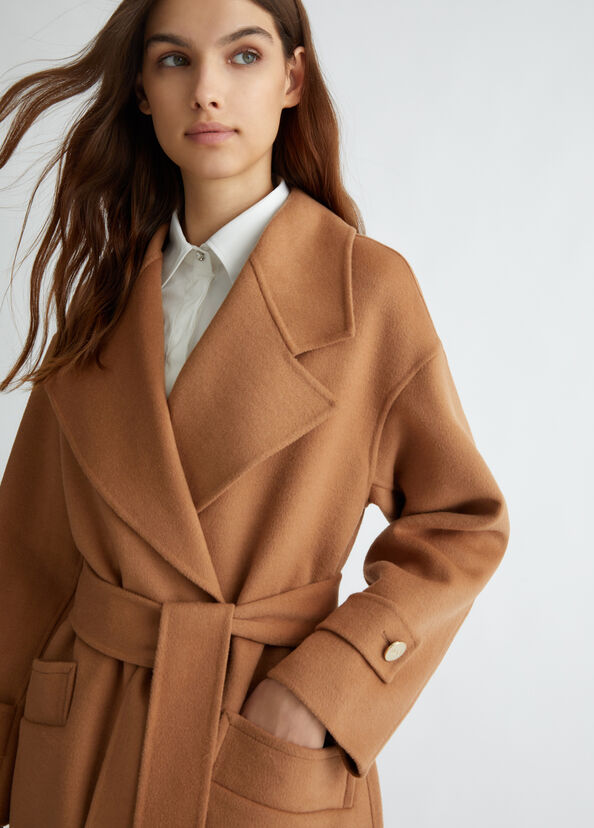 Liu Jo Cappotto in misto lana con cintura Sottocosto