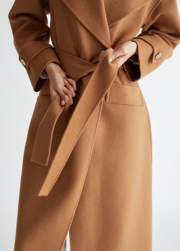 Liu Jo Cappotto in misto lana con cintura Sottocosto