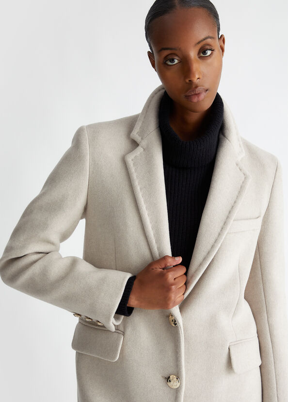 Liu Jo Cappotto slim in misto lana Presa