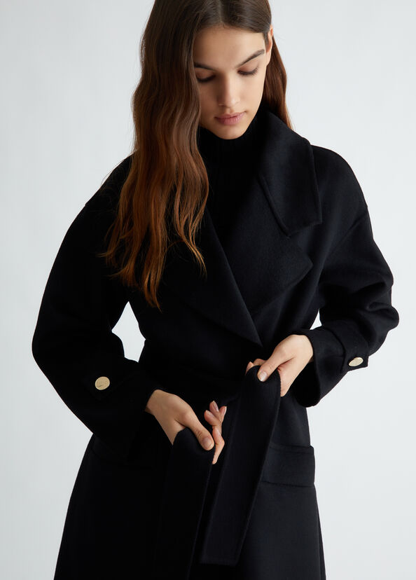 Liu Jo Cappotto in misto lana con cintura Offerte